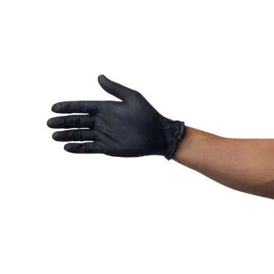 Aspen Nitrile Exam Gloves, Powder-Free, Black, Large, 100 Count