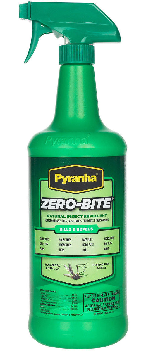 Pyranha Zero-Bite Natural Fly Spray, 1 Qt.