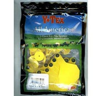 Y-Tex 3-Star Blank Combo Tag, Medium, Yellow, 25 count