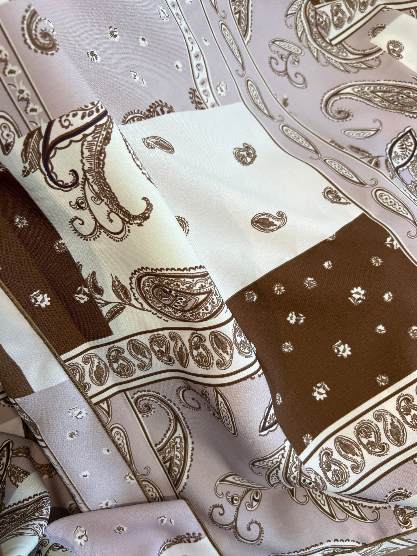 Pro Rate Equine Wild Rag, Dusty Purple Rose Brown Paisley, 36"