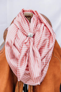 Pro Rate Equine Wild Rag, Light Pink Squiggle, 36"