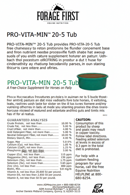ADM Provita 20-5 Horse Tub, 125 Lb