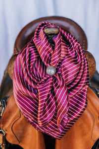 Pro Rate Equine Wild Rag, Red Garnet Squiggle, 45"
