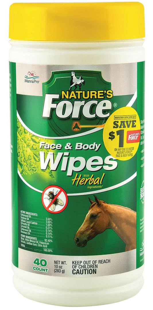 Nature's Force Insect Repellent Face & Body Wipes