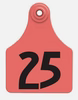 All Flex Large Female Tags, Red, #1-25