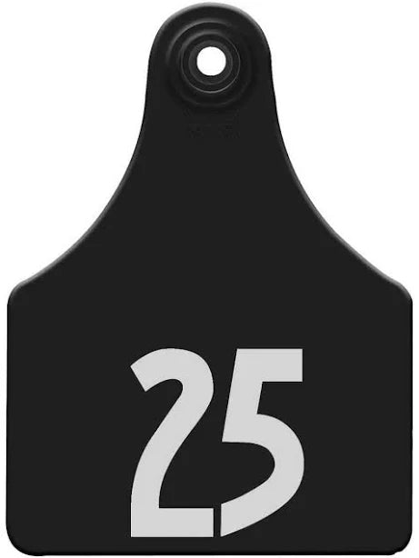 All Flex Large Female Tags, Black, #1-25